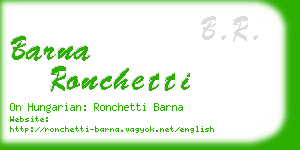 barna ronchetti business card